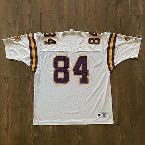 Vintage Champion Randy Moss 84 Minnesota Vikings White Jersey Men's 48 XLarge XL